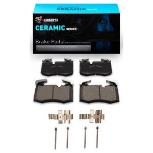 Mini Cooper Brake Pads - Front - R1 Concepts - R1 Ceramic Pads & Hardware Kit - `09-`14